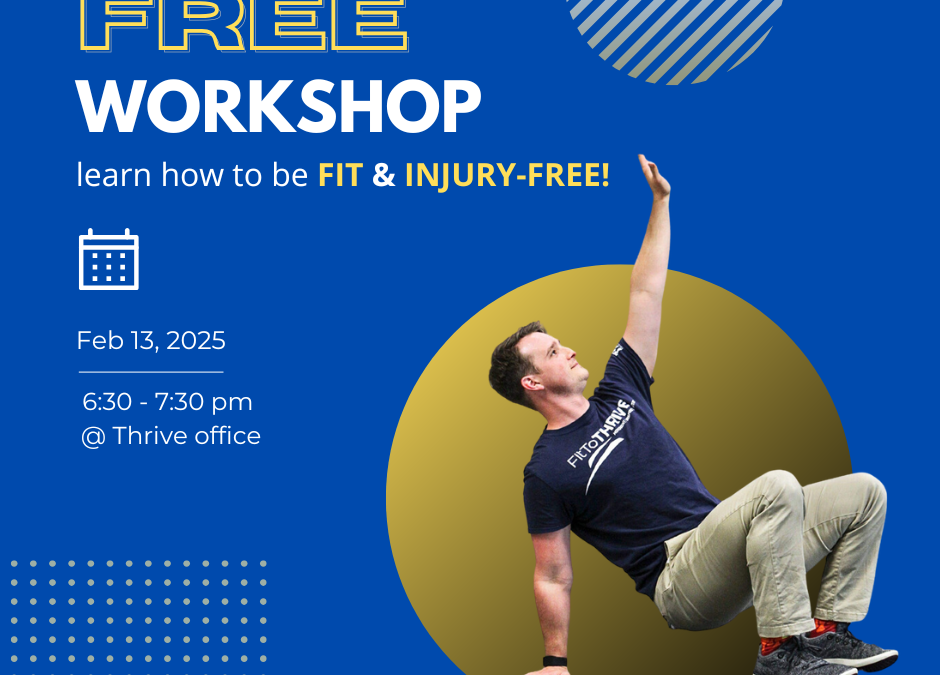 Injury Prevention Workshop Thursday @ Thrive PT!